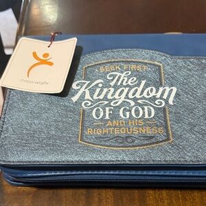 Blue and Gray Christian Art Gifts Bible Cover